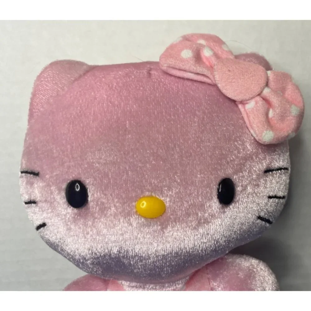 Ty Beanie Babies 7" Plush Pink Velvet Hello Kitty Ballerina Polka Dot Tutu 2014 - Picture 2 of 7